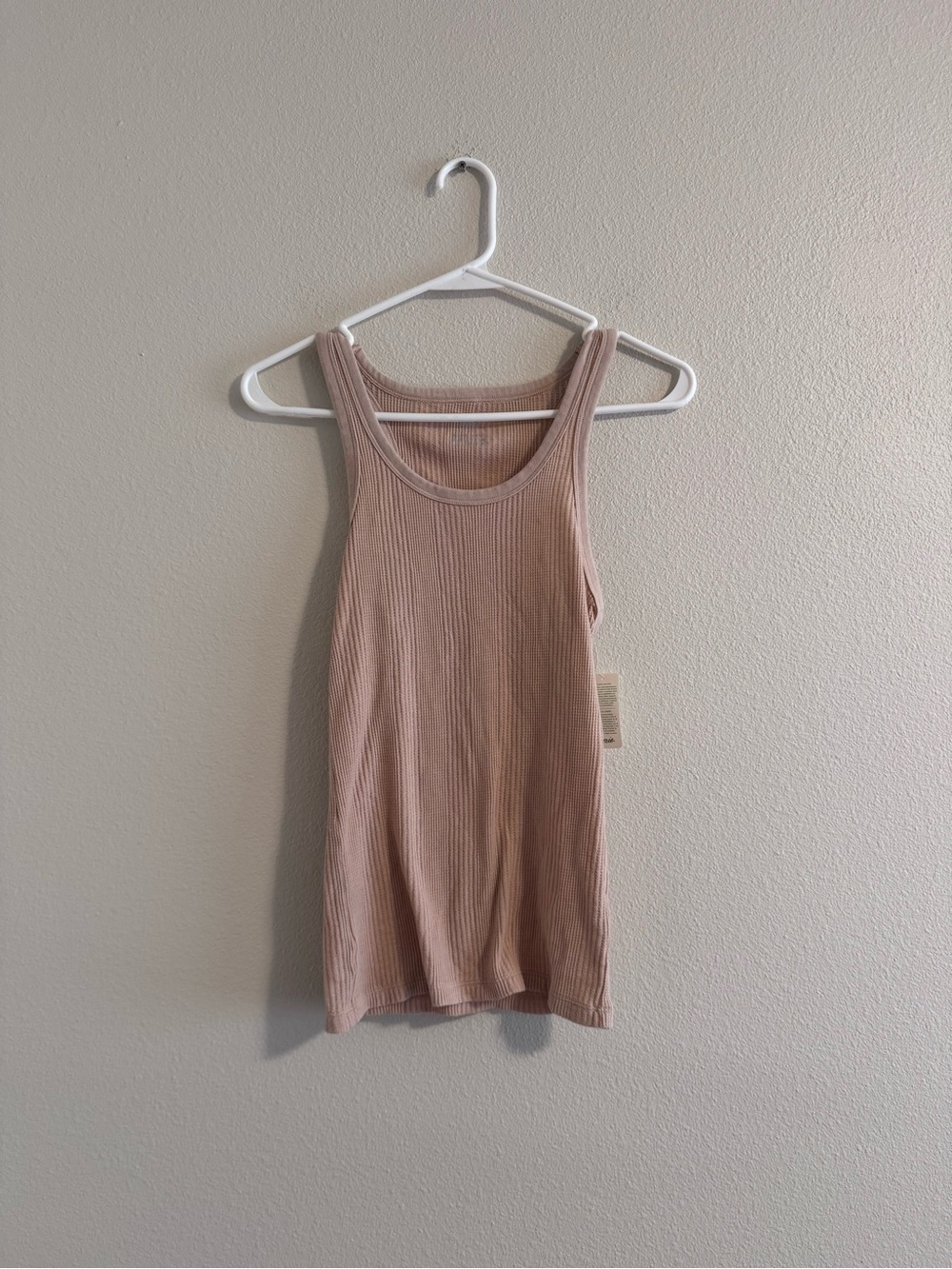 NWT aerie Ribbed Scoop Tank Top - Dusty Mauve